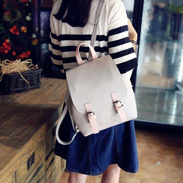 

2020 backpack women korean style pu leather shoulder bag for teenage girls multi-function small backpack female phone bag #b