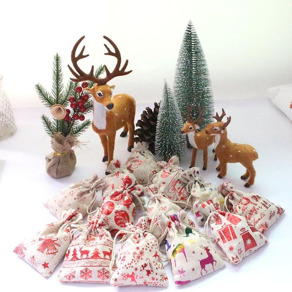 

peace bird new year bag jewelry sachet packing organizer christmas pouches 10pcs/lot santa gift drawstring bag can pr bbycaf