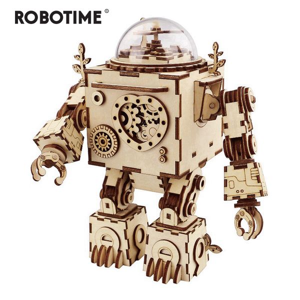 Robotime 5 tipi ventilatore girevole in legno fai da te Steampunk modello di costruzione kit di montaggio giocattolo regalo per bambini adulti LJ200928