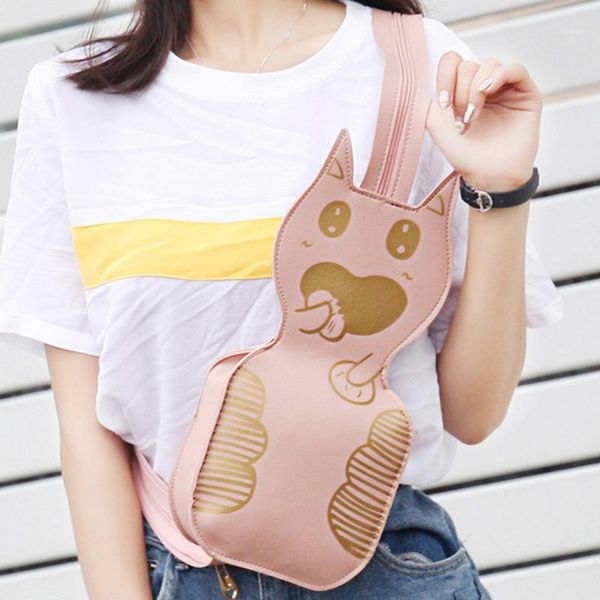 

selling women printed multi-function pu single shoulder waist bags -b51