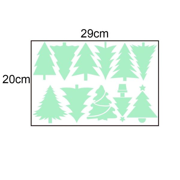

рождественский декор дерево наклейки светящиеся в темноте новогодние украшения зимние стекла магазин window наклейки на стены главная светящ