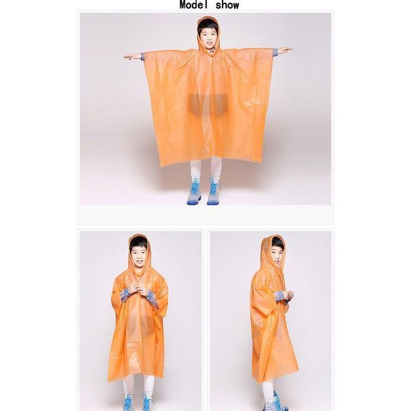 

children poncho rain waterproof raincoat waterproof transparent kids disposable rain coat cover kids rainwear camping bbywwv