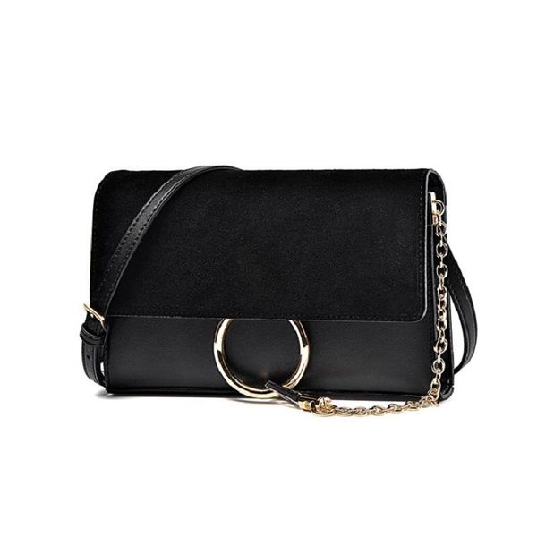 

new real leather simple fashion women bags frosted shoulder diagonal cross small square