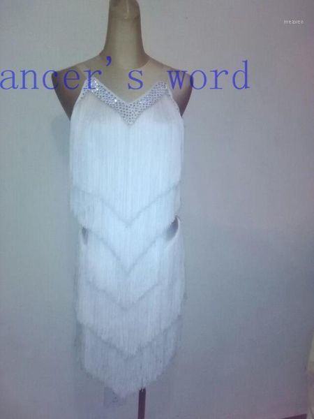 

new style latin dance costume tassel diamond belt latin dance competition dress for women's child dresses s-l1, Black;red