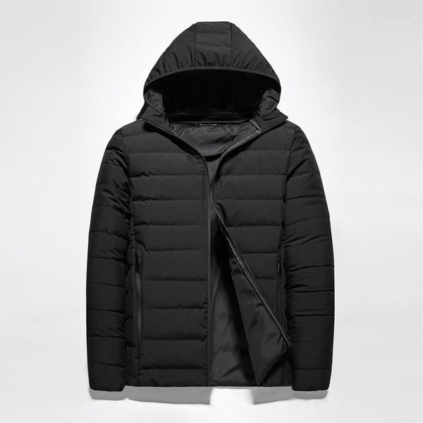 

men's down & parkas long white duck standard coat men's winter jacket1, Black