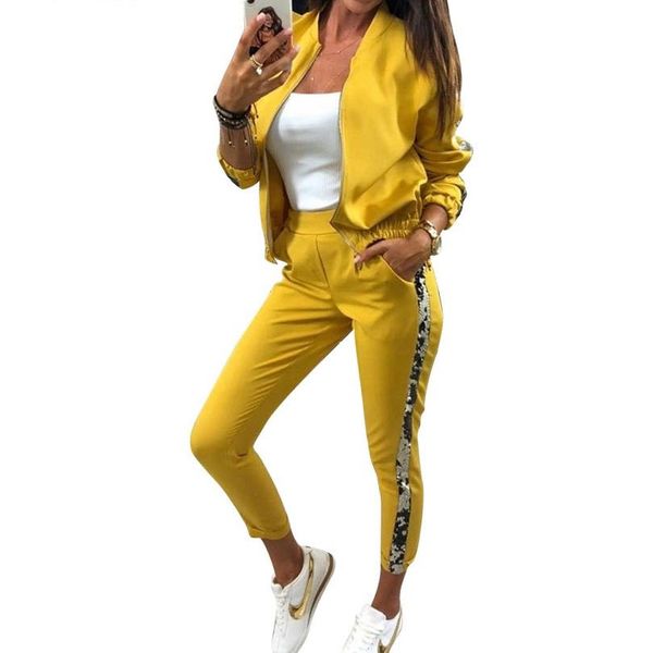 black and yellow jogging suit