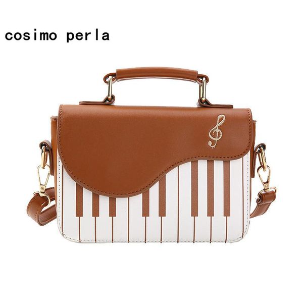 

sweet lovely piano design handbags music score embroidery flap mini women messenger bags 2020 summer girls leather shoulder bag