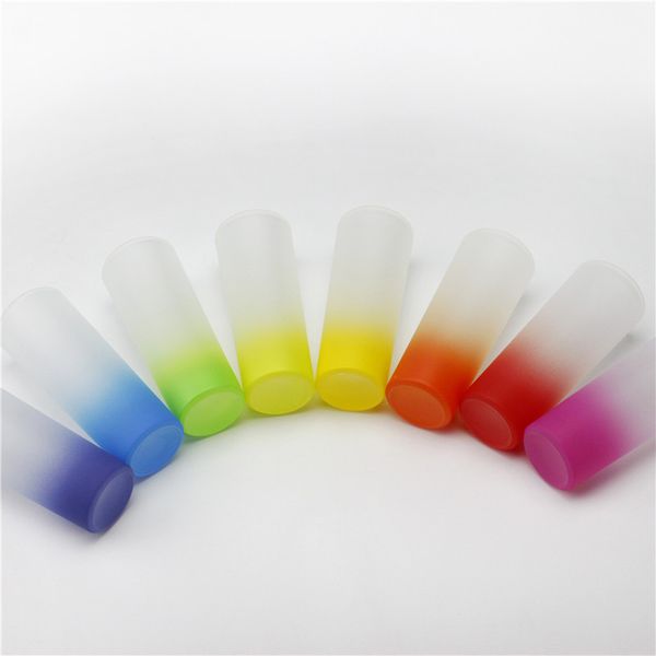 3-oz Сублимационные градиентные выстрел стекло 144 шт. Для коробки DIY многоцветные бокалы пивной чашки чашки теплопередачи питьевые кружки воздухом A12