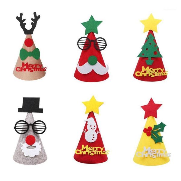 

christmas hat diy holiday masquerade party hats felt cloth cap xmas decor1