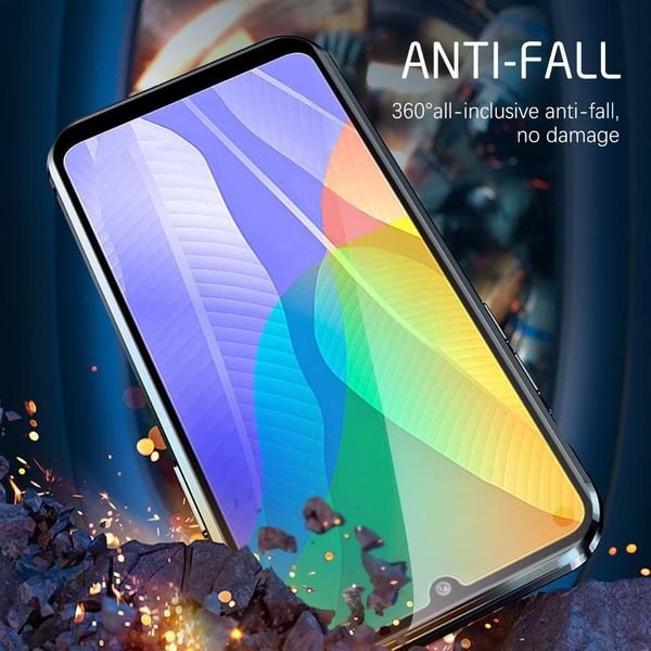 

for huawei y6p case 360 full cover magnetic case for huawei y6p 2020 y 6p y6p2020 double sided tempered gla qylpkx