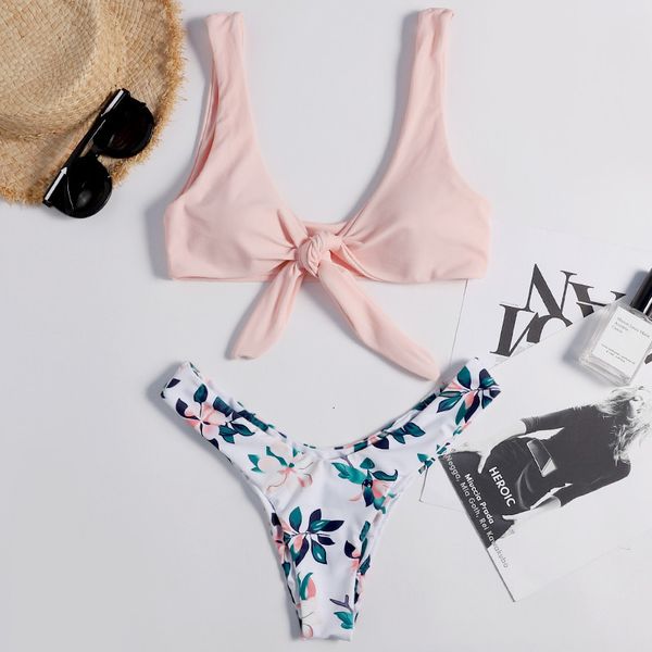 

women's bodysuit piece of swimsuit print flora siamese bathing suit bather swimwear thongs bikini, White;black