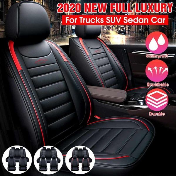 

11pcs 5 seats car seat covers automobiles seat covers protector deluxe pu leather front+rear full set suv truck cushion1