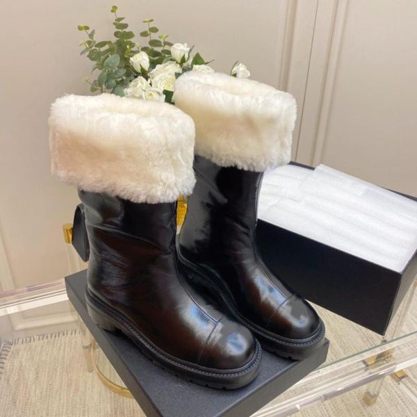 

классические моды новые женские ботинки все-матч простые femmes bottes bothes содержит теплые нескользящиеся снежные ботинки британский стил, Black