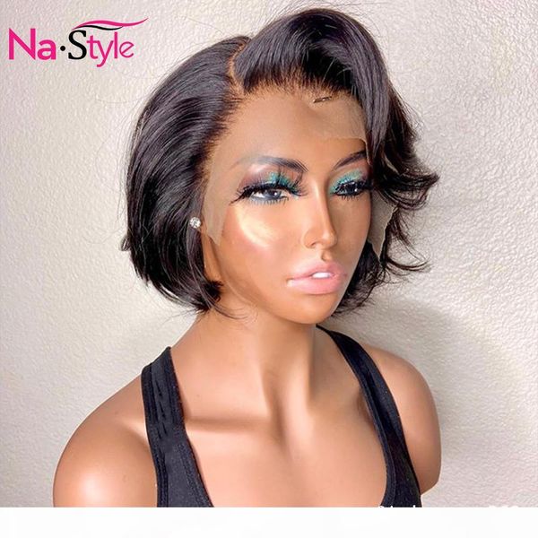 

short lace front human hair wigs preplucked 13x4 bob wig lace front human hair wigs for black women brazilian hair wigs 150 remy