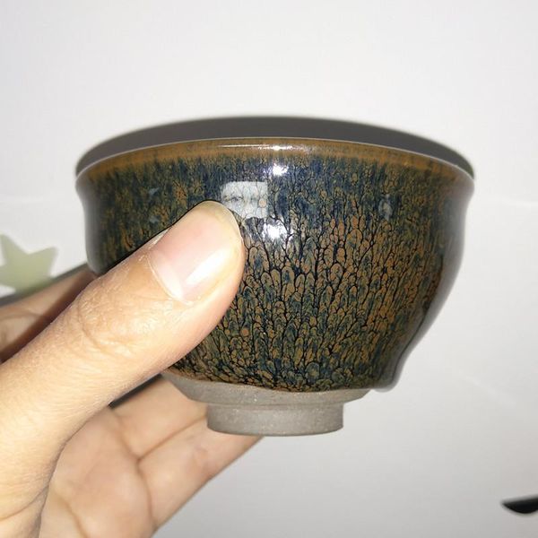 

hand made jianzhan китайская культура чая посуда tenmoku глазурь керамическая дегустация чая кубок большой размер чашки вина yxlogs xhhair