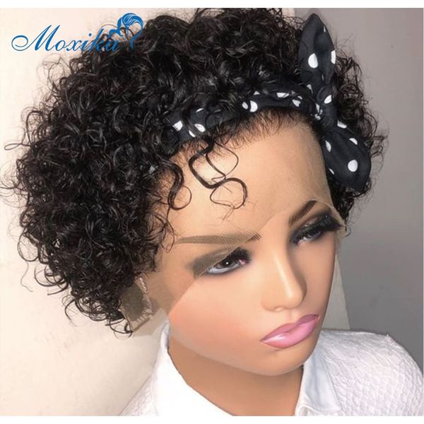 

curly bob wig lace front wig short bob pixie cut wig curly human hair malaysian remy 4x4 closure lace front f bbyyrz, Black;brown