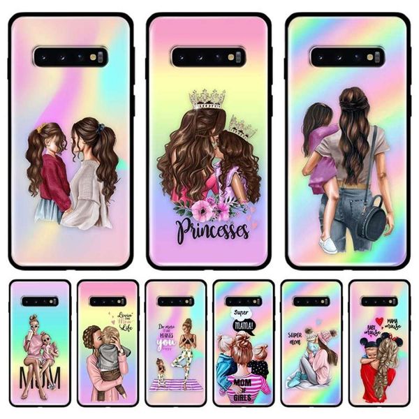 

baby mom girl queen phone case for samsung galaxy s20 s10e s10 plus s9 s8 s7 edge note 10 lite 9 8 back cover coque shell fundas