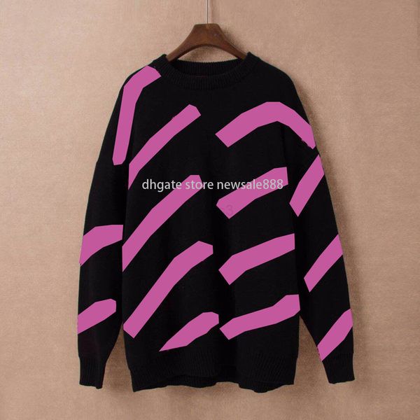 

mens autumn winter women sweaters highest quality fashion long sleeve letter print couple men loose pullover designers sweater, White;black