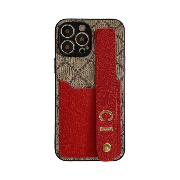 

Luxury Designers Phone Cases For Iphone 11 12 13 Pro Max Phone Cases Fashion Smartphones Case Classic Letter Wristband Case High Quality, Brown