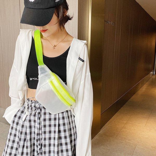 

women's waist bag 2020 summer new messenger bag fashion transparent sports jelly ladies versatile simple shoulder