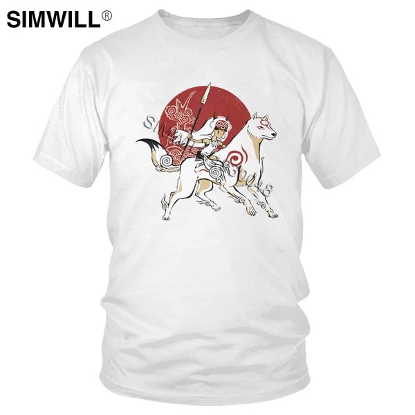 

men's princess mononoke hime tshirt anime wolf warrior short sleeves tee slim fit urban style gift hooded sweatshirt hoodie men t shir