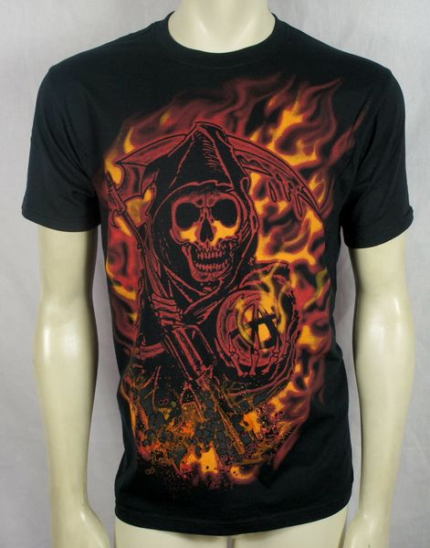 

authentic harajuku streetwear shirt men soa jumbo reaper flames t shirt s new sport hooded sweatshirt hoodie