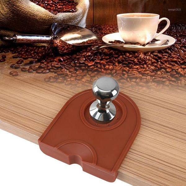 

manual barista coffee espresso multi-function thicken anti-skid wear resistance coffee tamper holder silicone pad mat kitchen ac1