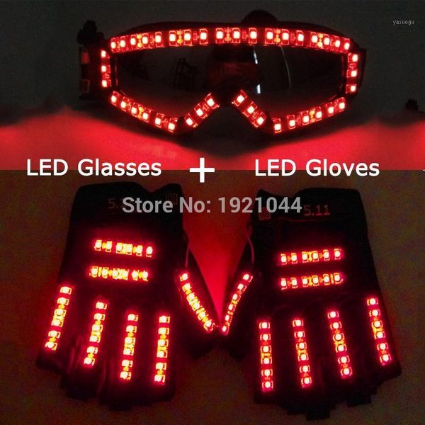 

new led laser gloves + led light up glasses bar show glowing costumes prop party dj dancing lighted suit1