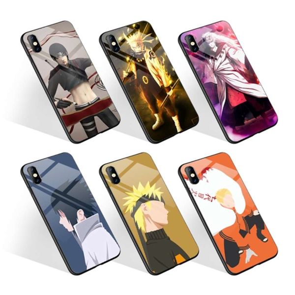 

3eprinting anime naruto tempered glass phone for iphone 11 pro max case x se 2020 coque tpu pc back covervip2
