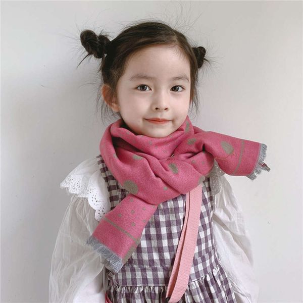 

children's new korean scarf for autumn and winter, Red;brown