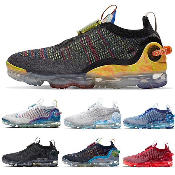 

2020 fly 4.0 running shoes pure platinum dark grey deep royal blue mutil women mens trainers sports sneakers size 36-45