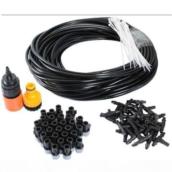

25m 20m 10m 5m micro drip irrigation kit plants garden watering system automatic garden hose kits connector adjustable drip