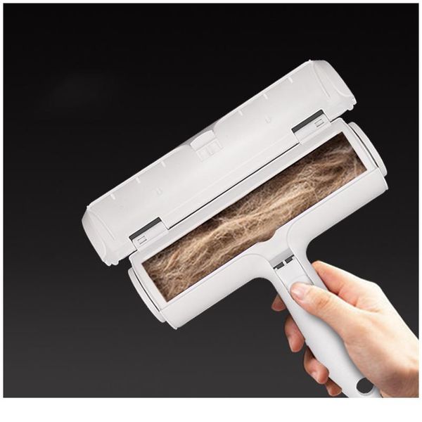

2-way pet roller removing dog cat hair from furniture self-cleaning lint pet one hand sqcozt