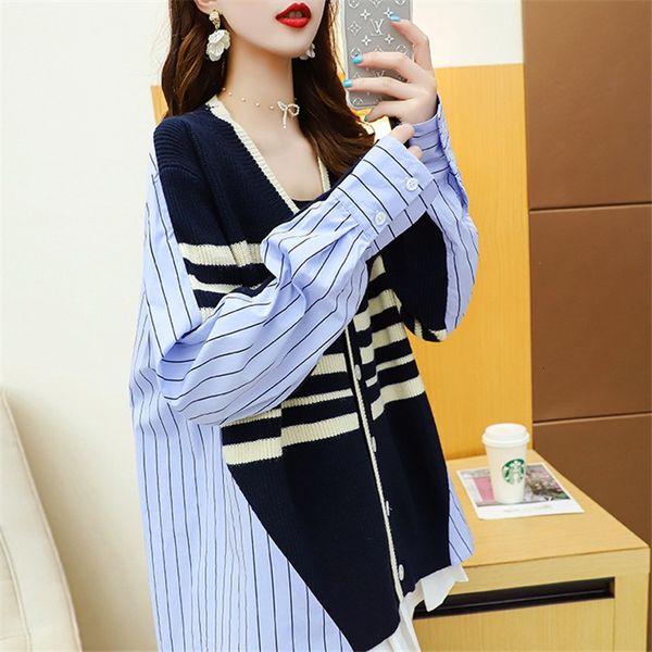 

2021 new western broad style striped female designer sweater fashion crochet cardigan temper versatile exterior wear 3v1m, White;black