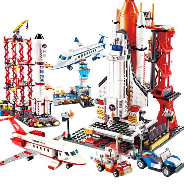 

Christmas Gifts City Spaceport Space Shuttle Launch Center Building Blocks Bricks Educational Kids Toys For Children
