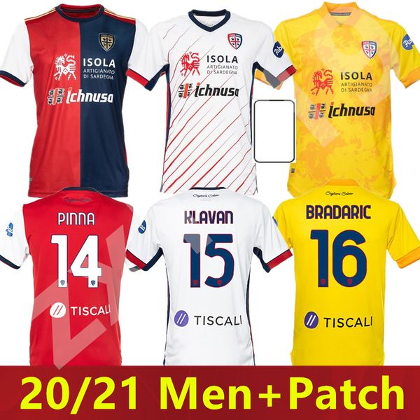

20 21 cagliari calcio soccer jerseys centenary joao pedro godin nandez nainggolan jersey men kids kit maglie da anniversary uomini shirts, Black;yellow