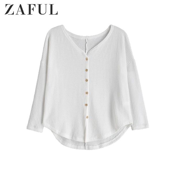 

zaful women openknit curved hem cardigan drop shoulder button up long sleeve cardigan curved hem v-neck autumn new 2020, Tan;black