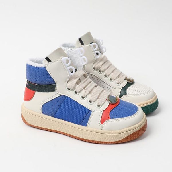 

2021 boy girl children's canvas shoes boys and girls sports shoes non-slip rubber bottom toddler children's fashion sports shoes c, Black;red