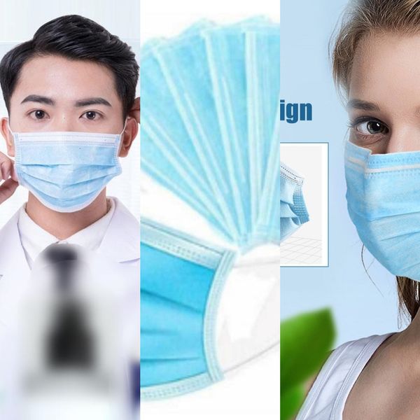 

disposable 50factory layers 3 /kid dustproof mask facial protective cover set party masksoutletl81k