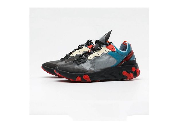 

original upcoming react element 87 reactive element translucent gauze men jogging shoes 40-45 h18a1d5, Black