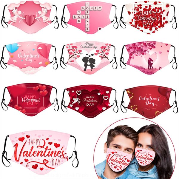 

mynl8 valentine's day filter maskcustomized cloth mask cotton lovers cotton mask dust can insert pm2.5 filter