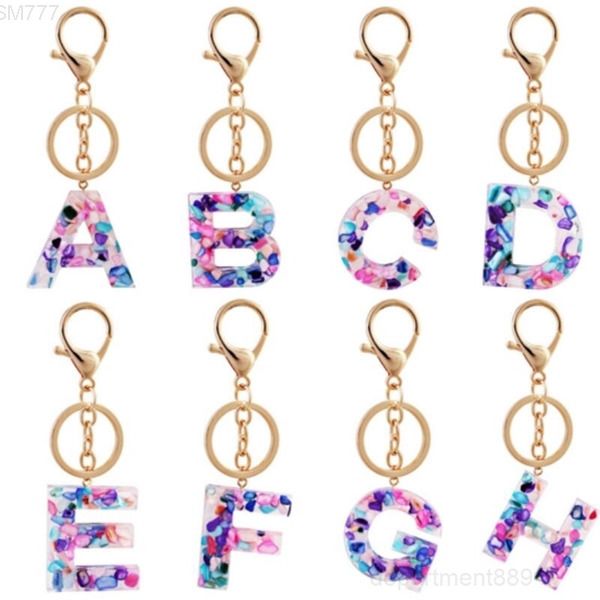 

letter keychain alphabet keyring wristlet semitransparent colorful pendant key chain organizer holder cartoon accessories owd2954