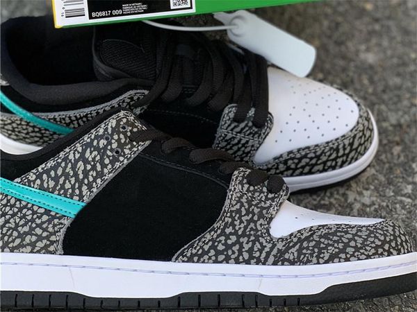 

sb low the shoe surgeon x atmos elephant skateboard shoes designer mens womens shoes grey burst crack dunk 1 low trainers sneakers, White;red