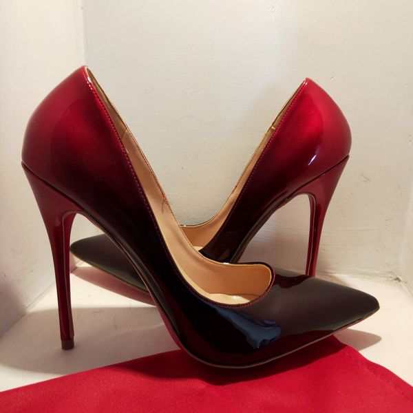 

2021 new attacked. i'm walking a foot high in women's black wedding shoes red dotl