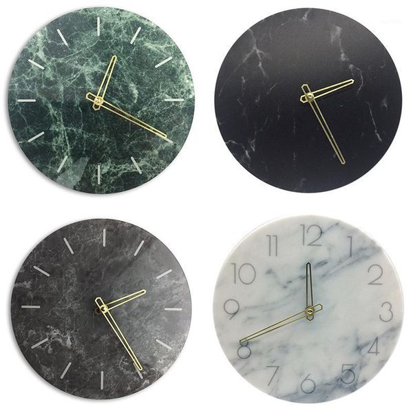 

nordic marble wall clock modern minimalist bedroom art clocks personality creative living room fashion wall watch1