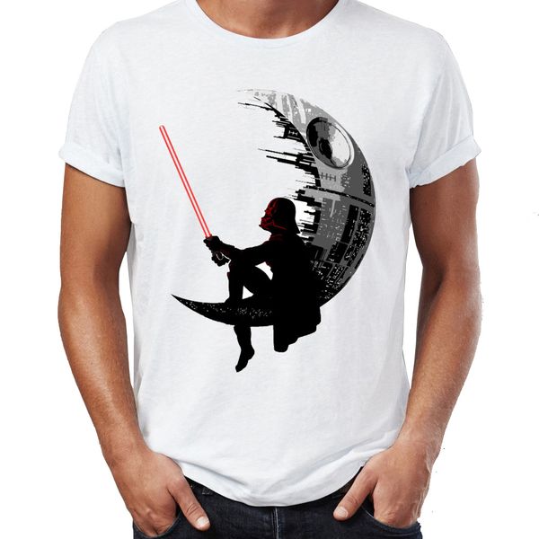 

men's t shirt darth vader boy on the moon awesome illustration artwork printed tee sport hooded sweatshirt hoodie