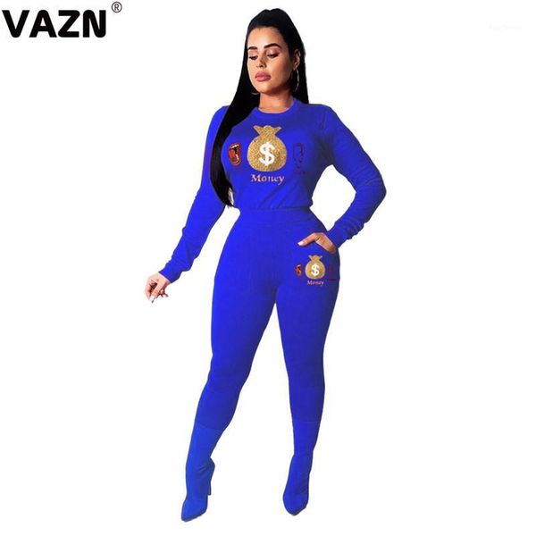 

women's tracksuits vazn 2021 energy daily plus size young full sleeve high waist long pants slim women 2 piece set1, Gray