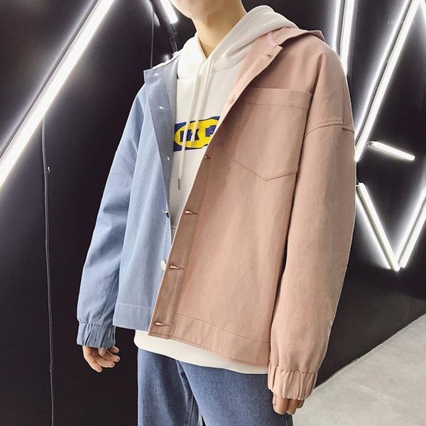 

men's jackets 2021 autumn recommend listing denim jacket clothing the wind in cowboy split joint loose coat easy edition student tide m, Black;brown
