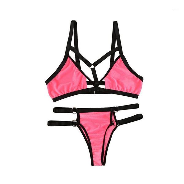 

erotic lingerie cute style underwear set hollow low cut cloth cover bra thongs cosplay home wear women lingerie1, Red;black