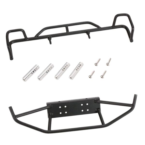 

tube bumper front & rear bumper set for 1:10 rc car rock crawler parts black